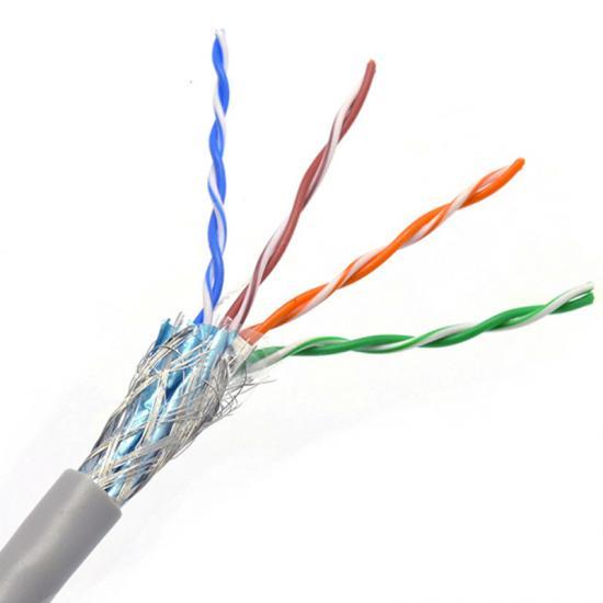 Aluminum Foil And Braiding Screened Cat 5e SFTP Network Cable